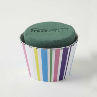 OASIS® Ideal Floral Foam Maxlife Cupcakes - Bold Stripe - 8cm (Pack of 6)