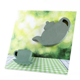 OASIS® Ideal Floral Foam Maxlife on FototFloral Display Board Teapot - 59x59cm