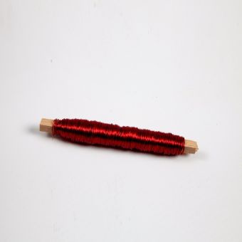 Metallic Wire on Wooden Stick - Red 