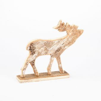Birch Bark Deer - Natural - 22cm x 22cm