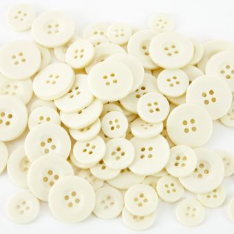 Buttons - Cream (Pack of 100)