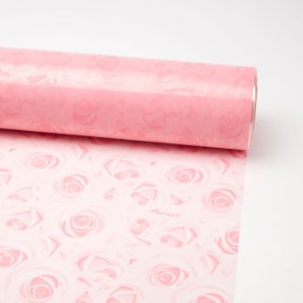 Abundance of Roses Film in Pink - 100m Roll