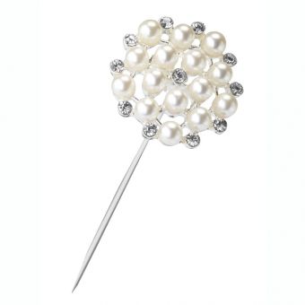 Round Pearl Cluster Brooch (Pack of 6)