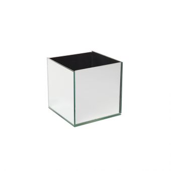 Mirrored Cube - Clear - 14cm