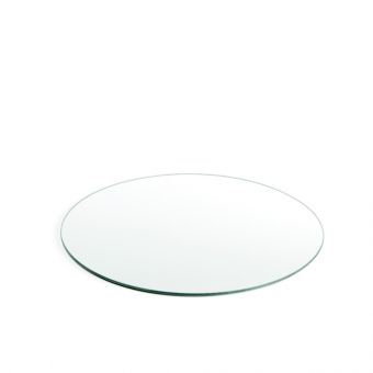Round Mirrored Plate - Clear - 25cm