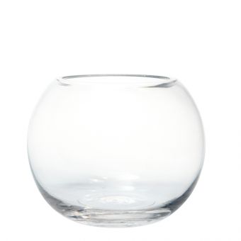 Handmade Glass Fishbowl - Clear - 12.5cm