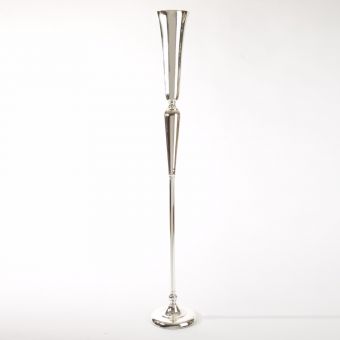 Silver Trumpet Stand - 22cm x 22cm x 139cm