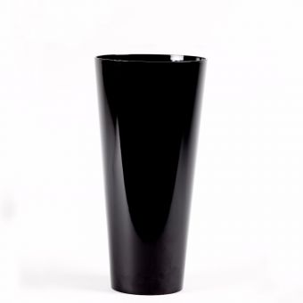 Acrylic Conical Vase - Black - 35cm