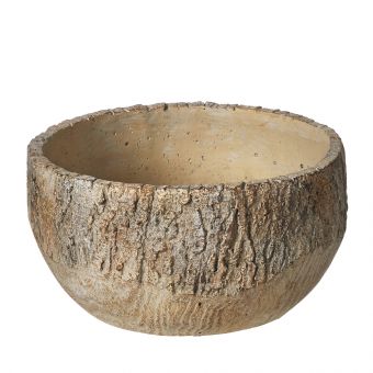Carved Yew Bowl - H:10 x Ø:19.5cm