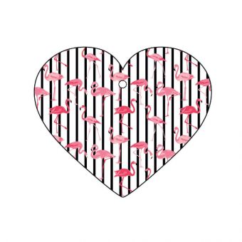 Pink Flamingos and Black Stripes (Pack of 12)