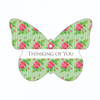 Thinking of You - Pinks Roses - Butterfly (Pack of 12)