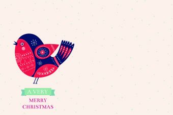 A Very Merry Christmas - Bird (Pack of 50)