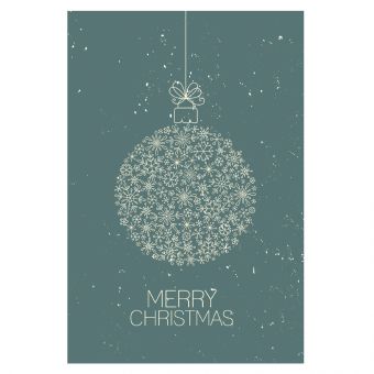 Merry Christmas Card - Bauble (Pack of 25)