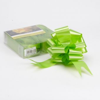 Pull Bow - Lime - 5cm, 18 loop bow (Pack of 20)