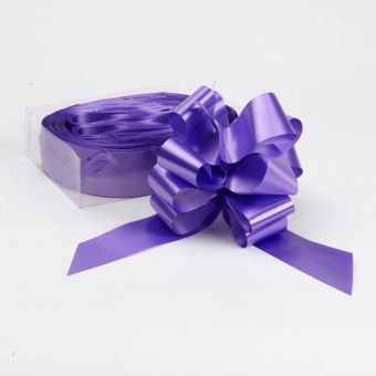 Pull Bow - Purple - 5cm, 18 loop bow (Pack of 20)