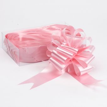 Pull Bow - Baby Pink - 5cm, 18 loop bow (Pack of 20)