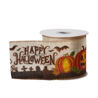 Happy Halloween Wired Ribbon