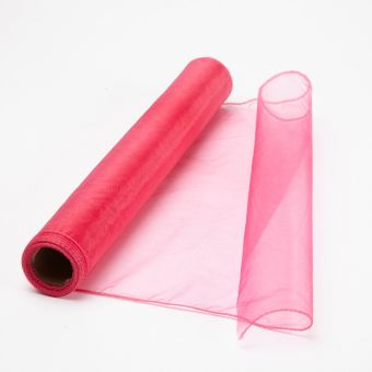 Organza Fabric - Strong Pink - 40cm x 9m