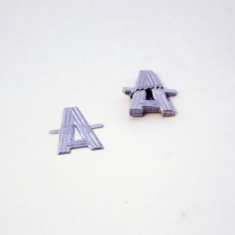 Aluminium Letter - A - Silver - 4cm (Pack of 10)