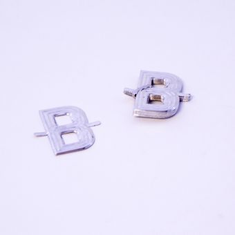 Aluminium Letter - B - Silver - 4cm (Pack of 10)