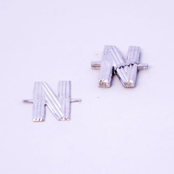 Aluminium Letter - N - Silver - 4cm (Pack of 10)