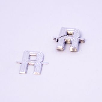 Aluminium Letter - R - Silver - 4cm (Pack of 10)