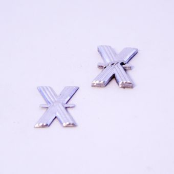 Aluminium Letter - X - Silver - 4cm (Pack of 10)