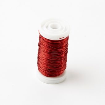 Metallic Wire - Red  - 0.50mm x 100g - approx 50m