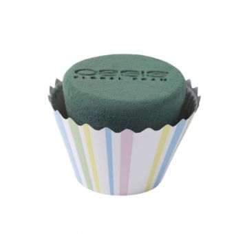 OASIS® Ideal Floral Foam Maxlife Cupcakes - Pastel Stripes - 12cm (Pack of 6)