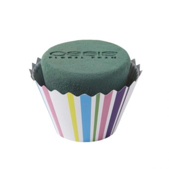 OASIS® Ideal Floral Foam Maxlife Cupcakes - Stripe - 12cm (Pack of 6)