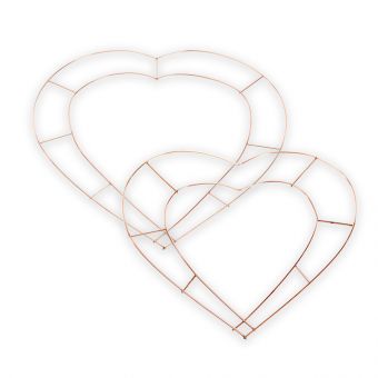 Open Heart Wire Frames - Pack of 20