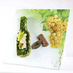 OASIS® Ideal Floral Foam Maxlife on FototFloral Display Board Wine Bottle & Cork - 59x59cm