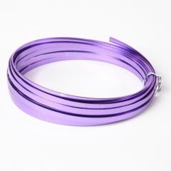 Flat Aluminium Wire - Purple - 5mm x 100g, approx 7.5m