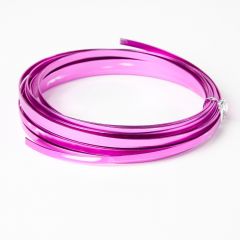 Flat Aluminium Wire - Lavender - 5mm x 100g, approx 7.5m