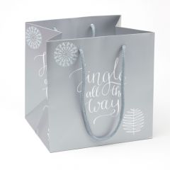 Porto Bag - Jingle All The Way - Silver/Grey - 18x20cm (Pack of 10)