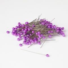 Round Headed Pearl Pins - Lavender - 65mm x 6mm (Pack of 144)
