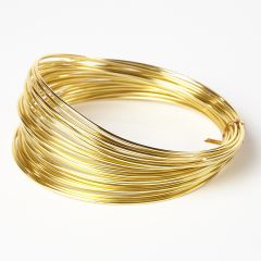 Aluminium Wire - Light Gold - 2mm x 100g, approx 11.7m