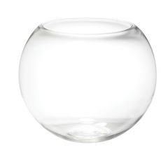 Glass Fishbowl Handmade - Clear - 25cm
