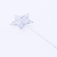 Star Wand - White Iridescent - 8cm x 30cm