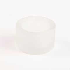 Small Glass Tealight Holder - Frosted -  5.7cm x 3.5cm 