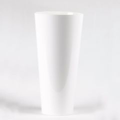Acrylic Conical Vase - White - 45cm