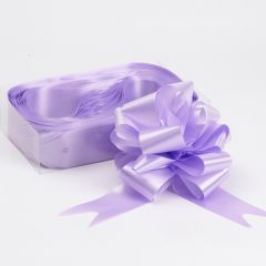 Pull Bow - Pale Lilac - 5cm, 18 loop bow (Pack of 20)