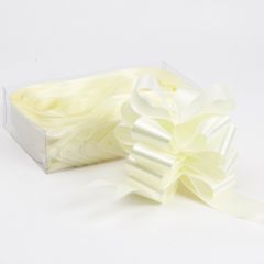 Pull Bow - Eggshell - 5cm, 18 loop bow (Pack of 20)