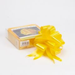 Pull Bow - Yellow - 5cm, 18 loop bow (Pack of 20)