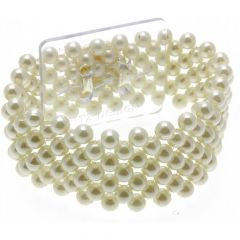 Small Pearl Flower Bracelet - Ivory